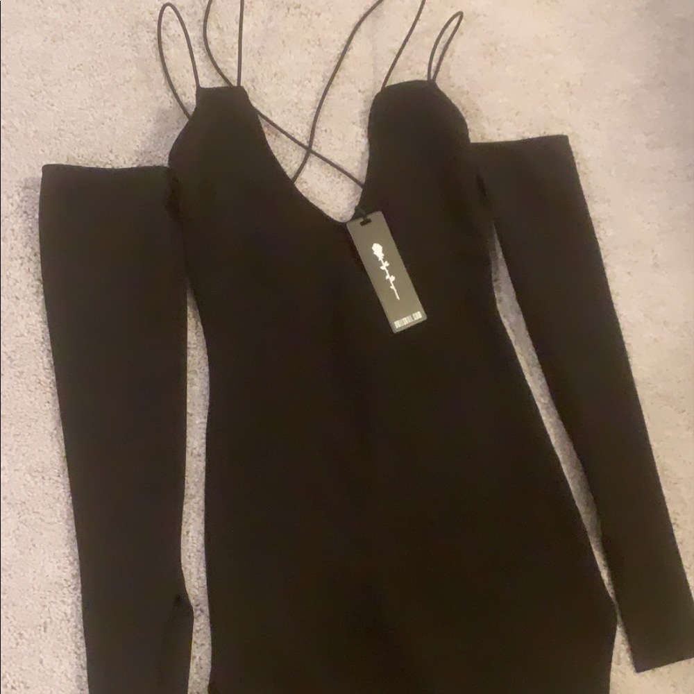 BLACK MINI DRESS - Picture 3 of 4